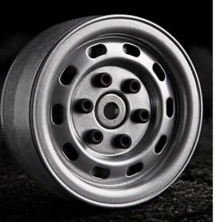 GMade 1.9 SR02 Beadlock Wheels (2) (Semi Gloss Silver)