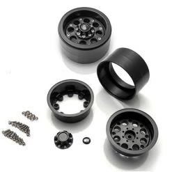 GMade GT02 2.2 Beadlock Wheels - Black (2)